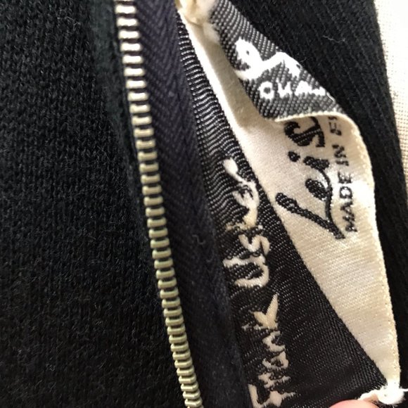 Vintage 70s Frank Usher Dress Black White Knit Dress - Picture 7 of 9